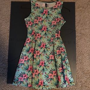 H&M Tropical Fit and Flare Dress